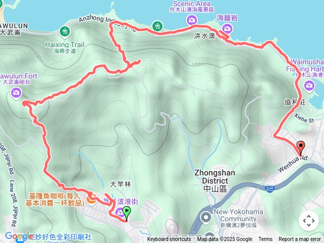 基隆輪胎步道、大武崙山、外木山國旗嶺、外木山海龜岩