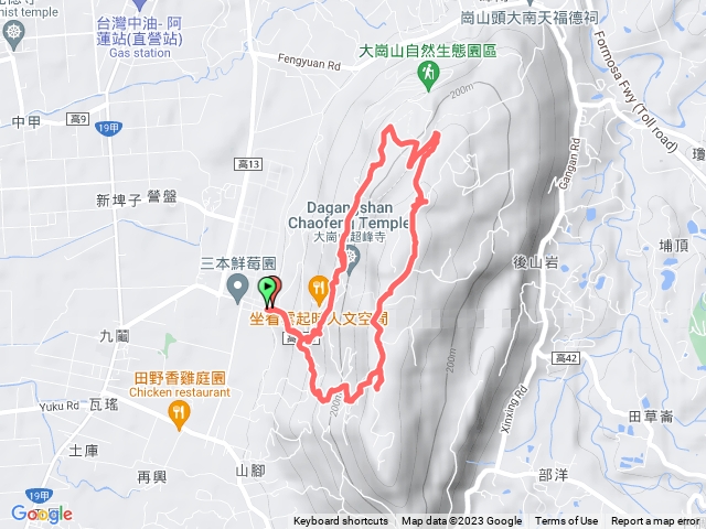 高雄市阿蓮區大崗山O型一圈