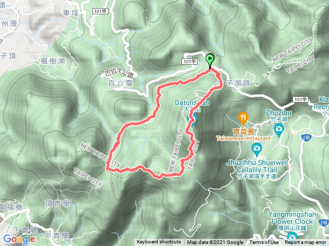 大屯山西峰-大屯山南峰-大屯山主峰