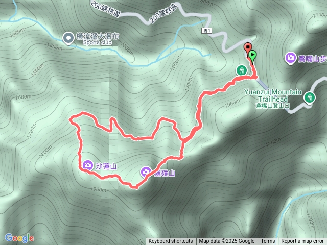橫嶺山沙蓮山連走