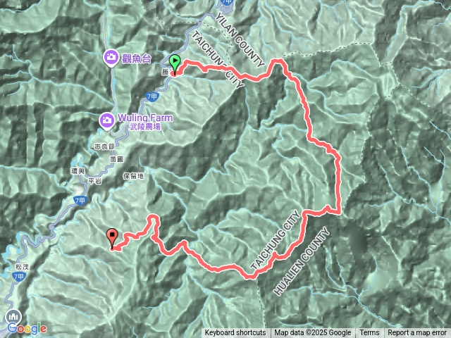 【北一接北二3日】中央尖死亡稜線甘薯峰出730林道預覽圖