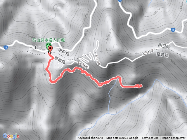 石山引水步道過山洞折返