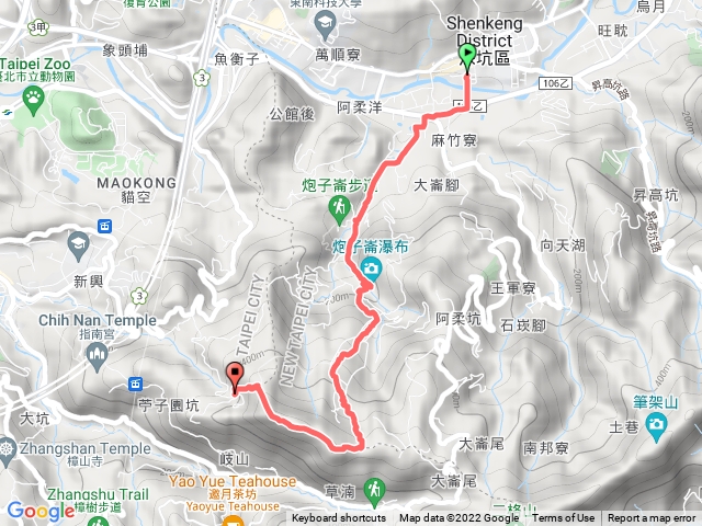 砲子崙瀑布-猴山岳前峰