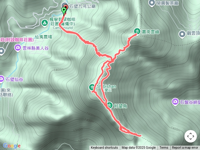 嘉南雲峰石壁山忘鄉谷山