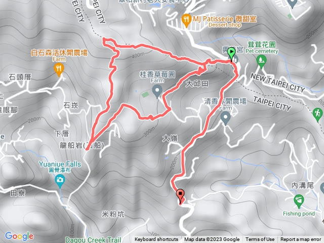 大丘田山 白石湖山 開眼山 龍船岩 大丘田岩壁