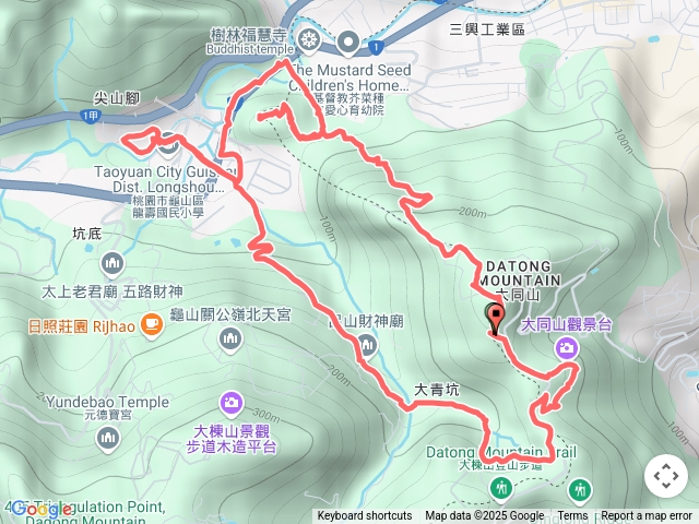 三角埔頂山-迴龍尖山-龍壽滯洪池-龍校路-雷達站