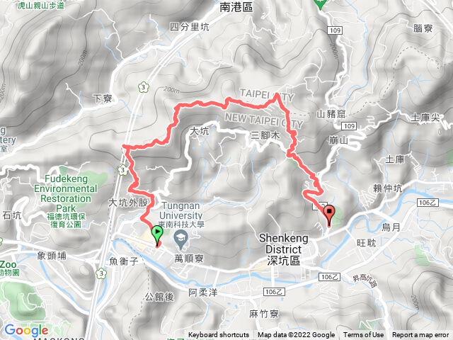 倒照湖山 大坑山 三腳木山