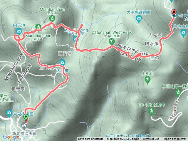 清天宮到大屯山主峰第二縱走