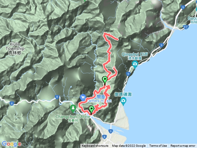 砂卡礑三雄(1)立霧山(2)清水大山(3)千里眼山2022年2月26~28日