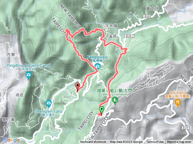 石門嶺古道-靈泉寺-瑞泉路口-頂山石梯靈步道-風櫃嘴