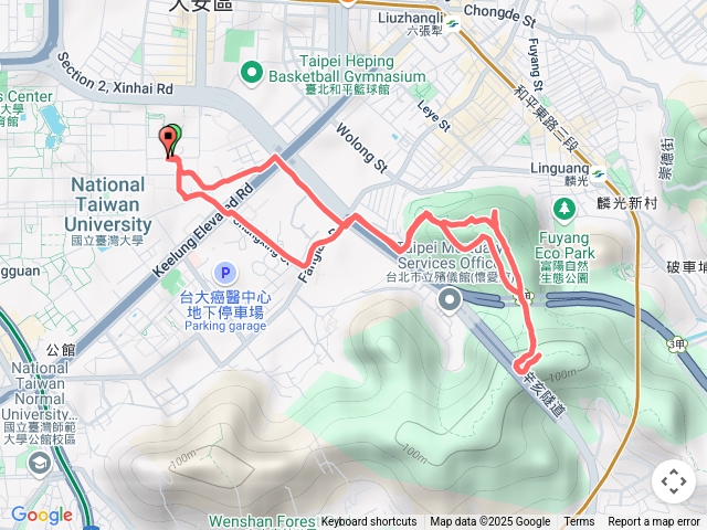 台大、福州山、中埔山東峰 8 字型 (慢跑)
