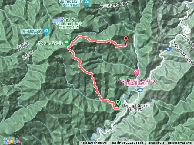 志佳陽經雪山南峰(新路進,舊路出)後上雪主,雪東線下山 20220723