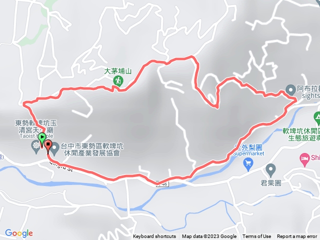台中東勢_軟埤坑天梯步道登北大茅埔山_天公廟O型路線
