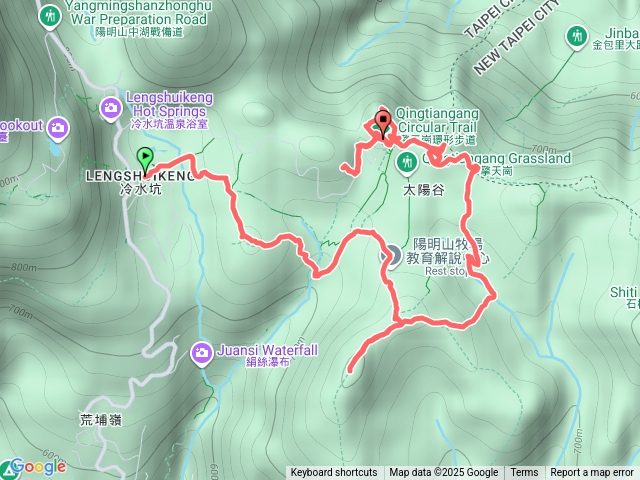 冷水坑→擎天崗(11座碉堡+雞心崙+竹嵩山(主峯東北峰)+擎天崗山)