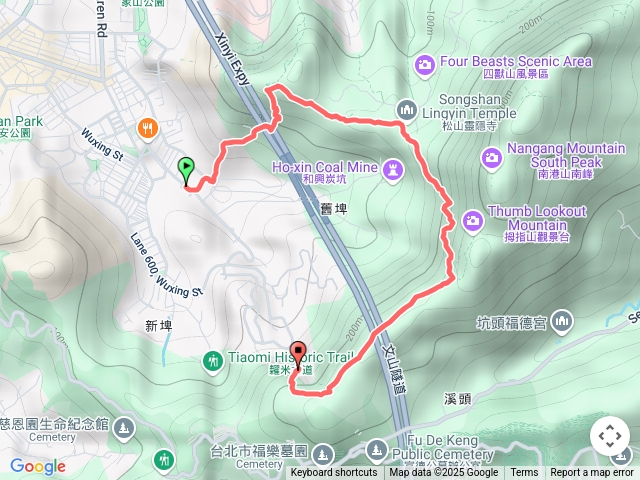台北信義區清靜福德宮、一線天、好漢坡、逸賢亭、忍字碑、妙高台