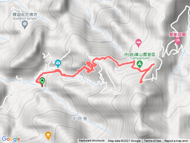 苗栗公館_阿畢崎古道登沖庫山_半路寮來回路線
