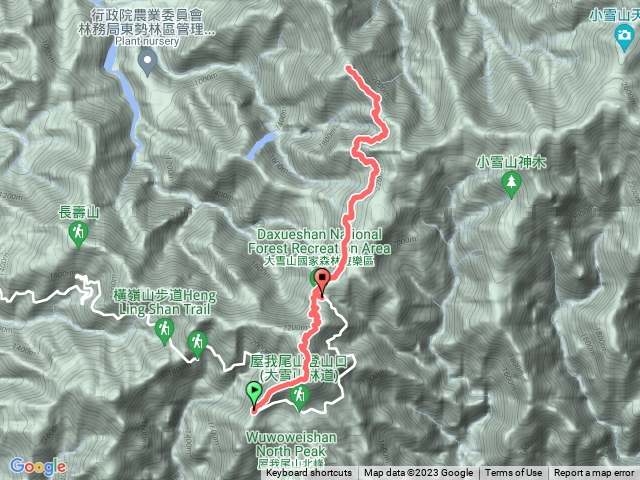 20230102大雪山稍來山南峰-烏石山