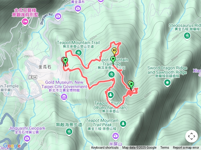 煙囪稜哈巴狗岩復興山黃金洞茶壺山稜O型