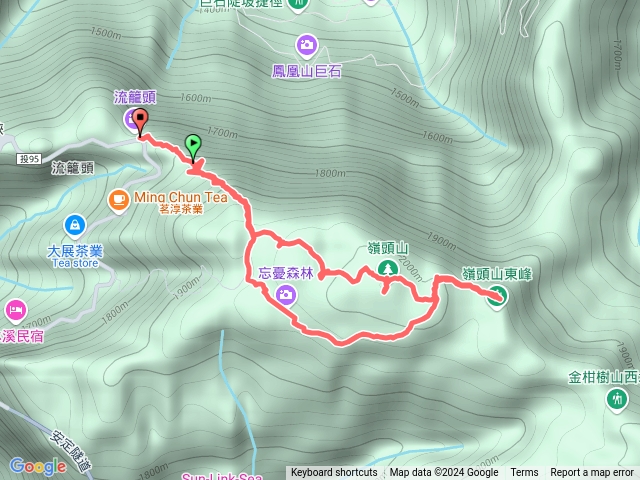 留龍頭走嶺頭山-嶺頭山東峰-下忘憂森林