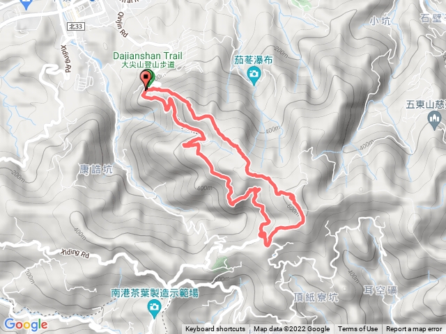 大尖山 四分尾步道 產業道路 O 型