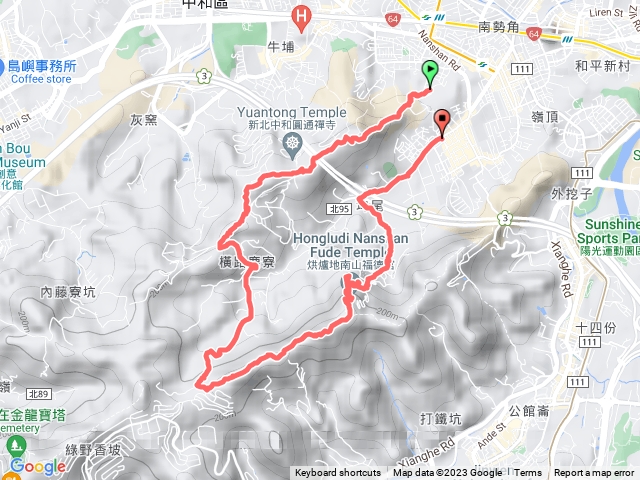 圓通寺步道連走南勢角山O型