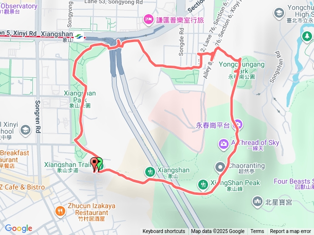 象山登山口永春崗公園繞一圈