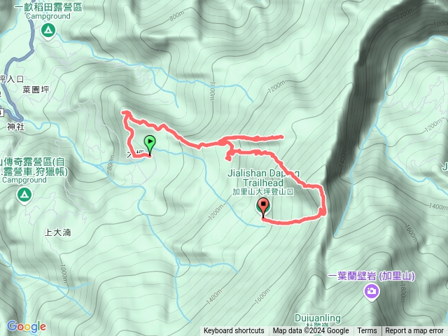 苗栗紅毛山-無名山-大坪山O型