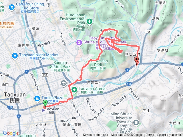 桃園虎頭山步道、三分山、五分山、虎頭山東南峰、龜崙山，出龜山