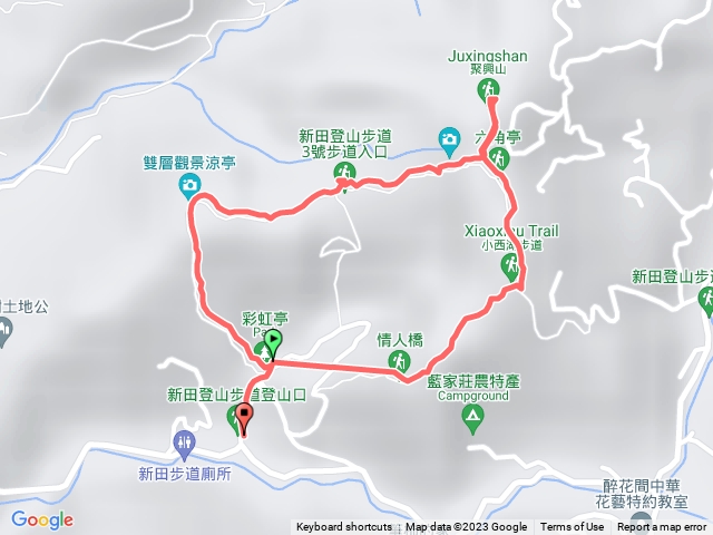 新田步道3號上，1號下