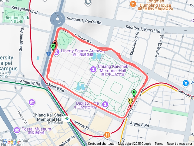 2025-11-16中正紀念堂夜跑