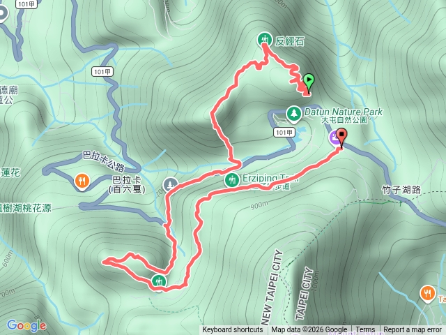 菜公坑山、巴拉卡山、二子山行程