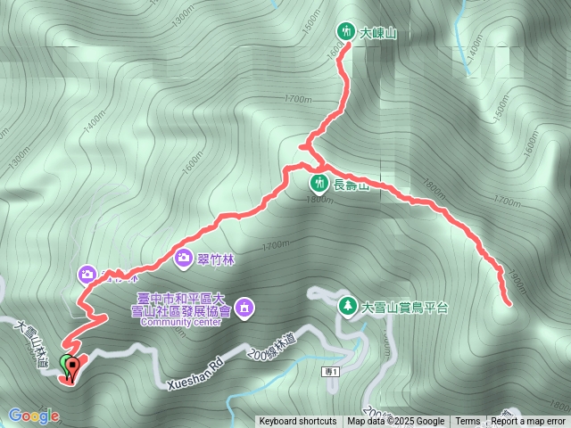長壽山/大崠山/醜崠山