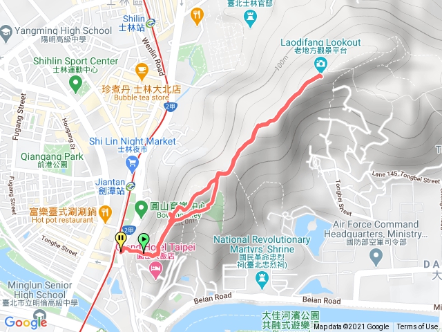 劍潭山一人夜爬