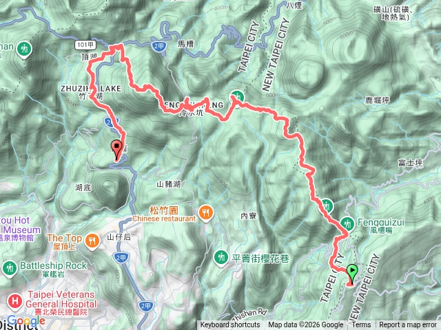 五指山公園-台北大縱走第三段(風櫃嘴-小油坑)-竹子湖水車寮步道-陽明山遊客中心預覽圖