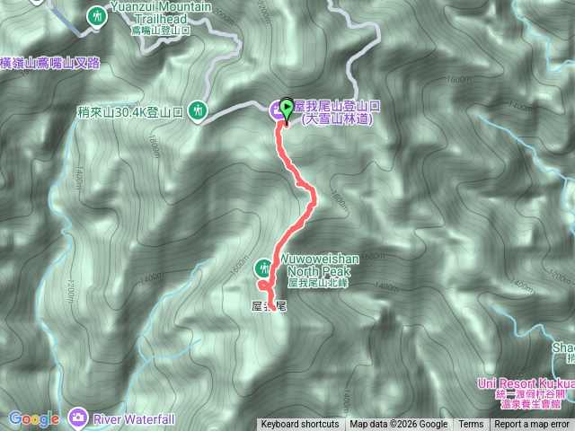 屋我尾山步道（大雪山林道來回）-2026/02/18