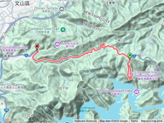 小格頭站-獅頭山-鱷魚島步道觀景台-鱷魚島-銀河洞站