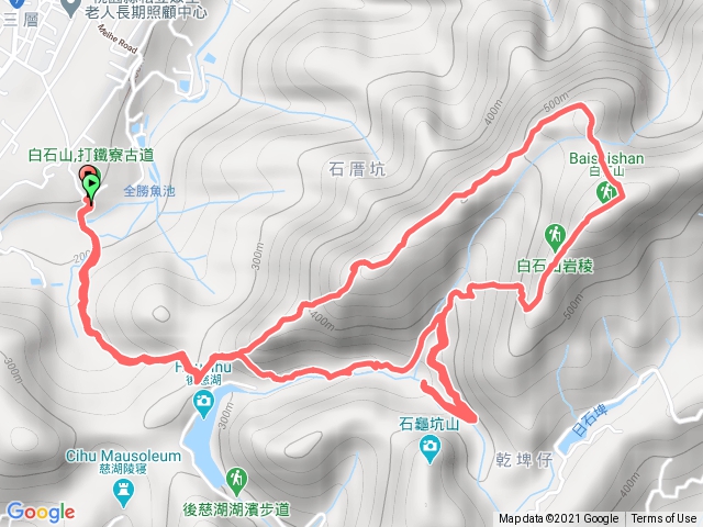 打鐵寮，白石山，石厝坑山