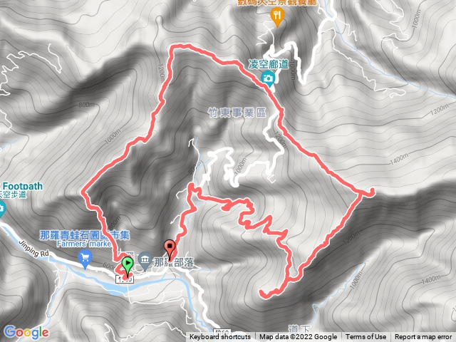 那羅山、1200峰、煤源山、大混山、牛欄坑山、道下山、C形