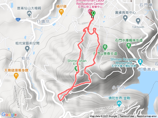 勞工中心-好漢坡2.0-石門山東南峰-小粗坑-石門山三角點-勞工中心