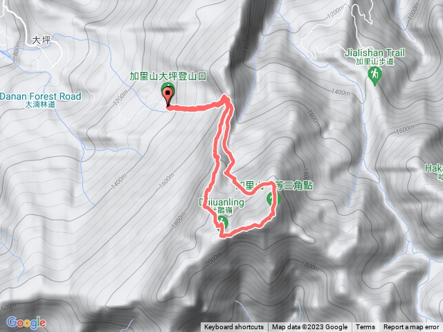 加里山走杜鵑嶺小P型(大坪登山口入)