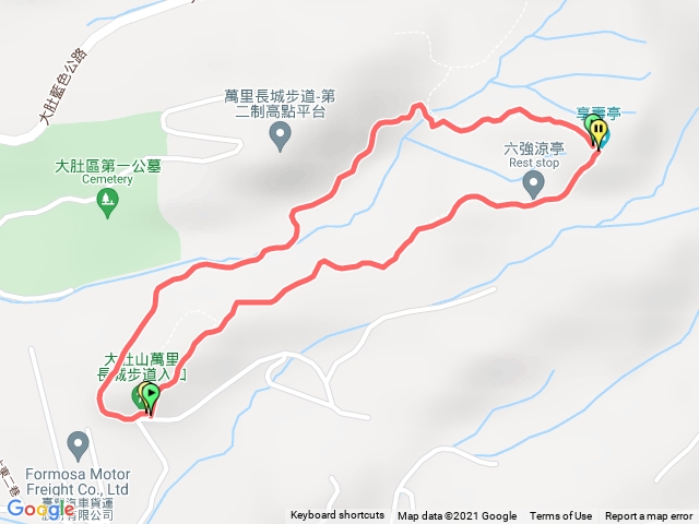 大肚萬里長城（新興登山口至享壽亭）