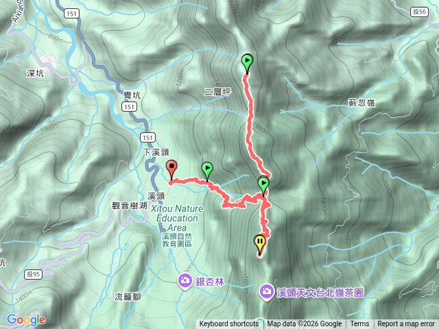 溪頭南北鳳凰山Y型走
