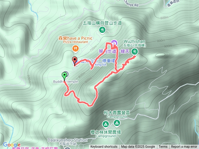 下切的路不好走，建議走食指拇指原路回程預覽圖