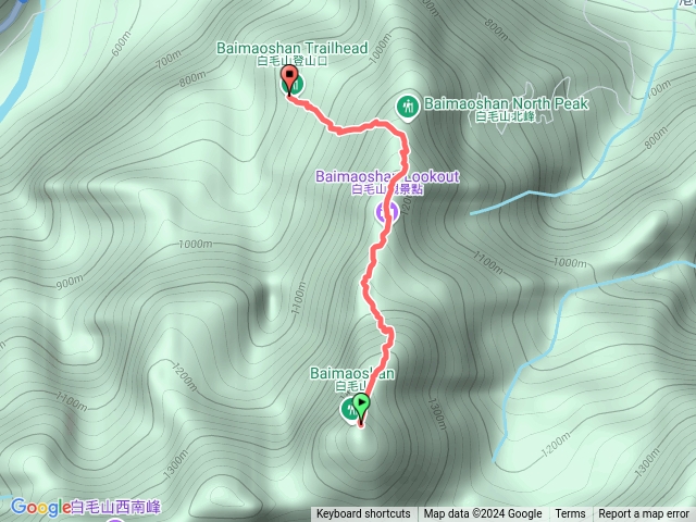 白毛山山頂-登山口回程20241215
