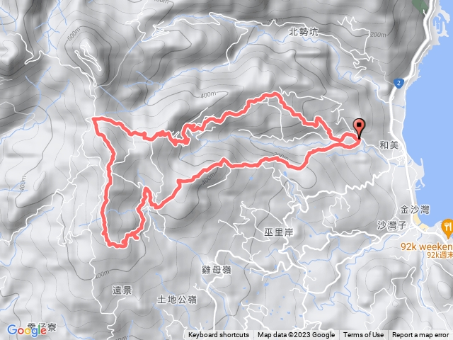 和美南勢坑街4號民宅登山口、雞母嶺山、巫里岸山、南草山、草山南峰、南勢坑古道O型縱走