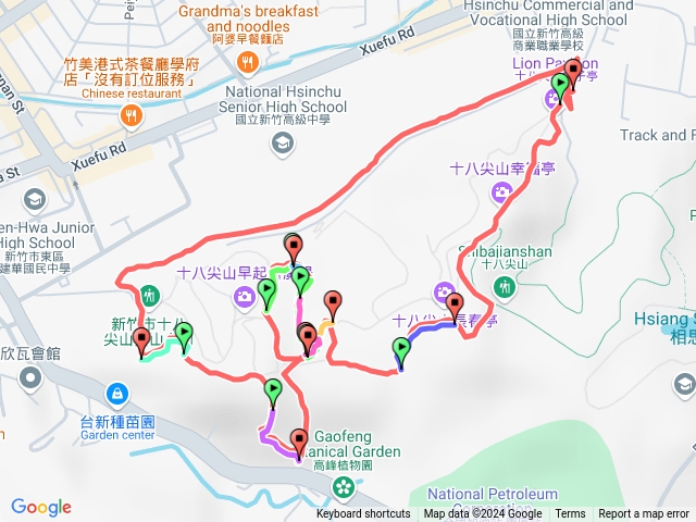 十八尖山綜合路線預覽圖