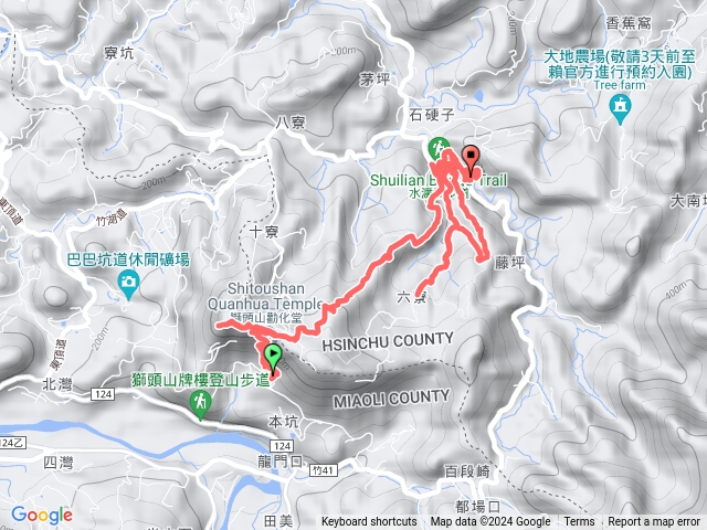 獅山步道-獅頭山-藤坪古道-六寮古道-水濂洞步道預覽圖