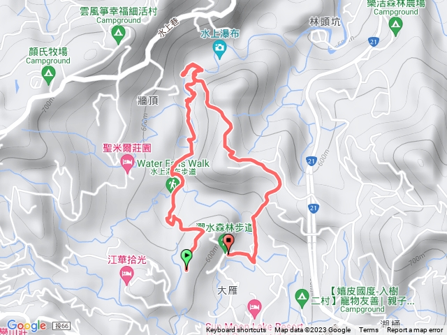 涉水森林步道、水上瀑布