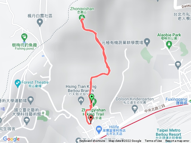 忠義山步道（行天宮入口）