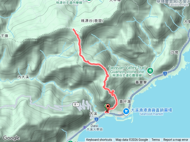 桃源谷步道大溪漁港上下預覽圖